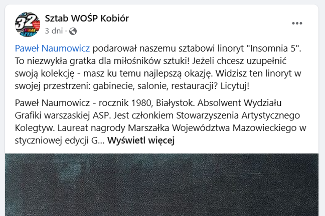 Sztab WOŚP Kobiór 2024 Paweł Naumowicz Insomnia 5