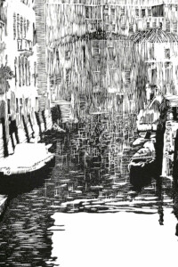 7 RANO (7 A.M.) 7 RANO (7 A.M.) Italy, Venice, a small canal, peace, a few parked gondolas, buildings, a few passers-by. Włochy, Wenecja, mały kanał, spokój, kilka gondol zaparkowanych, budynki, kilku przechodniów. Paweł Naumowicz