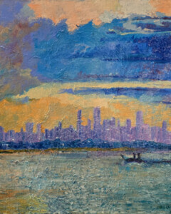 JESTEM WOLNY (I AM FREE) JESTEM WOLNY (I AM FREE) Water in front, boat on water and far away fogy city. Woda na froncie, lodz na wodzie, w oddali zamglone miasto. Paweł Naumowicz